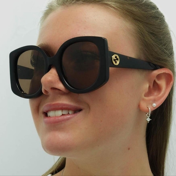 Gucci Accessories - GUCCI GG1257S BLACK OVERSIZED FRAME SUNGLASSES GREY LENS CAT 3 LENS